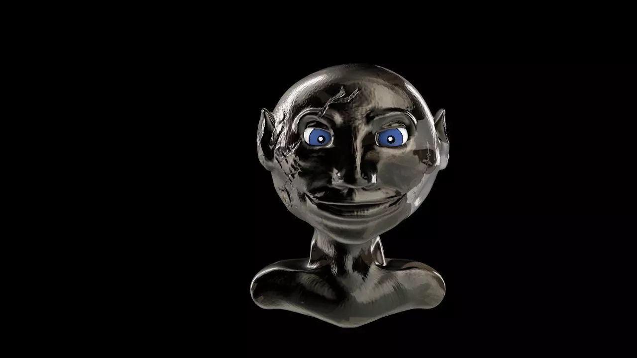 Sculping character Low-poly 3D model_0