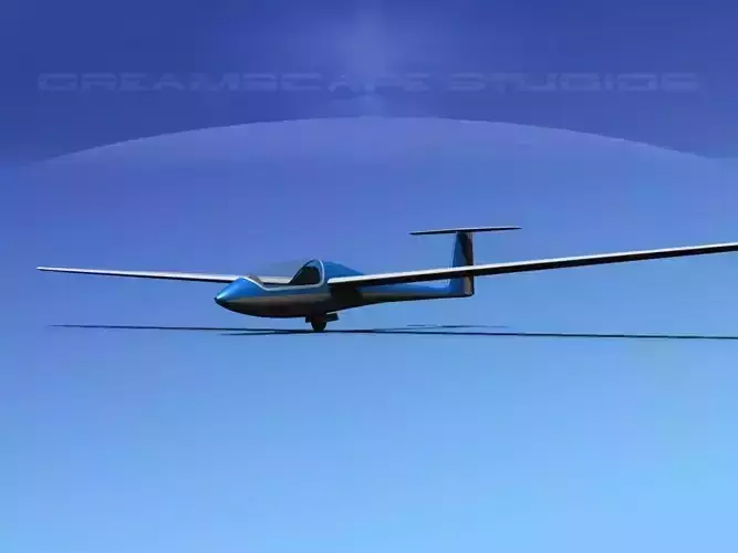 Venture Sailplane Low-poly 3D model