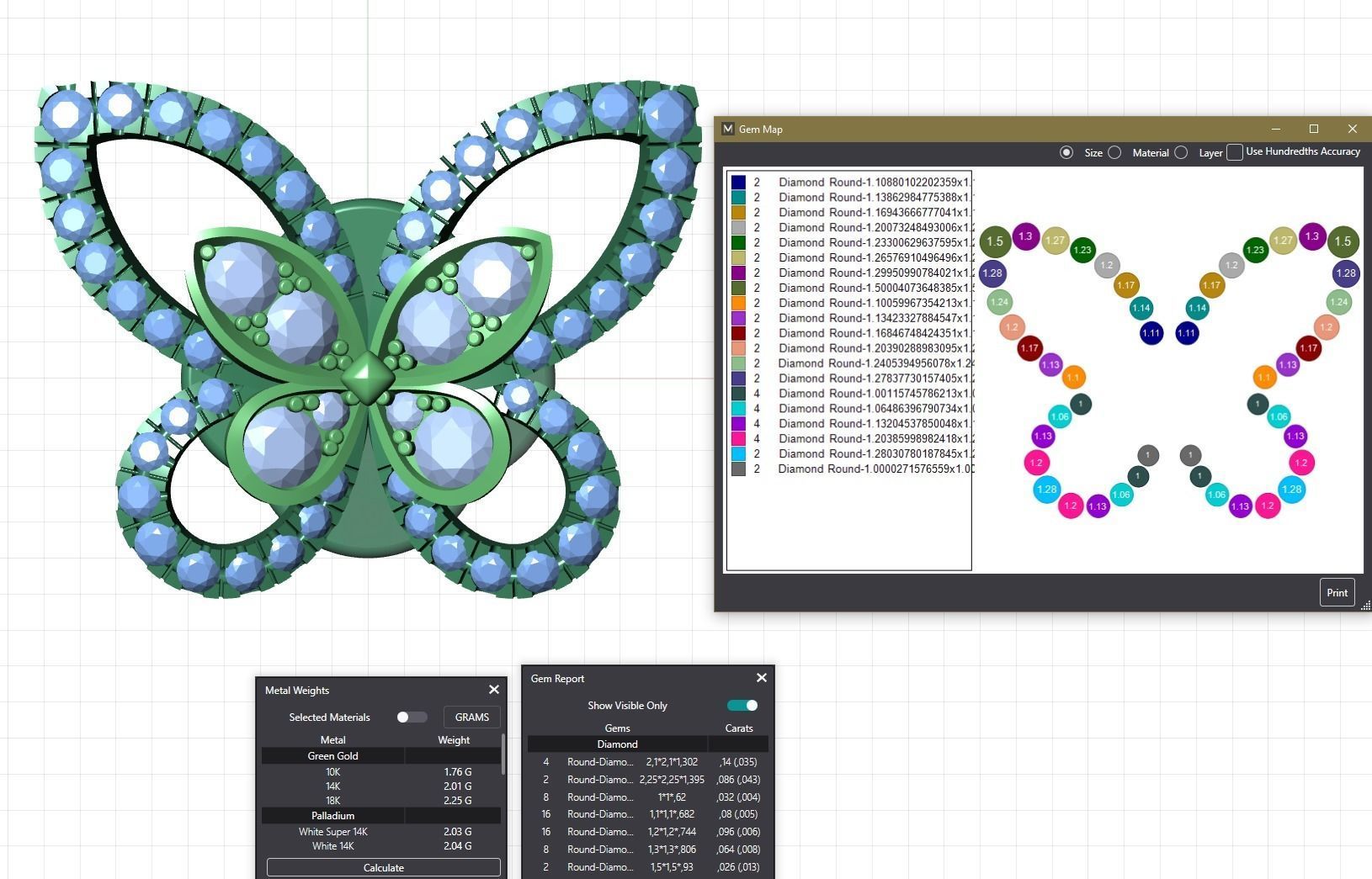 Butterfly Earring Studs  3D print model_3