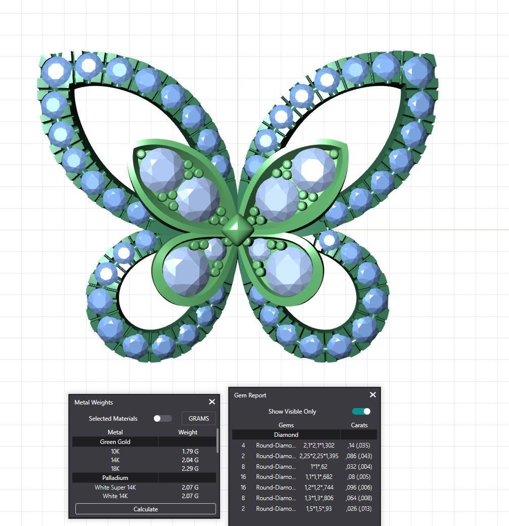 Butterfly Earring Studs  3D print model_5