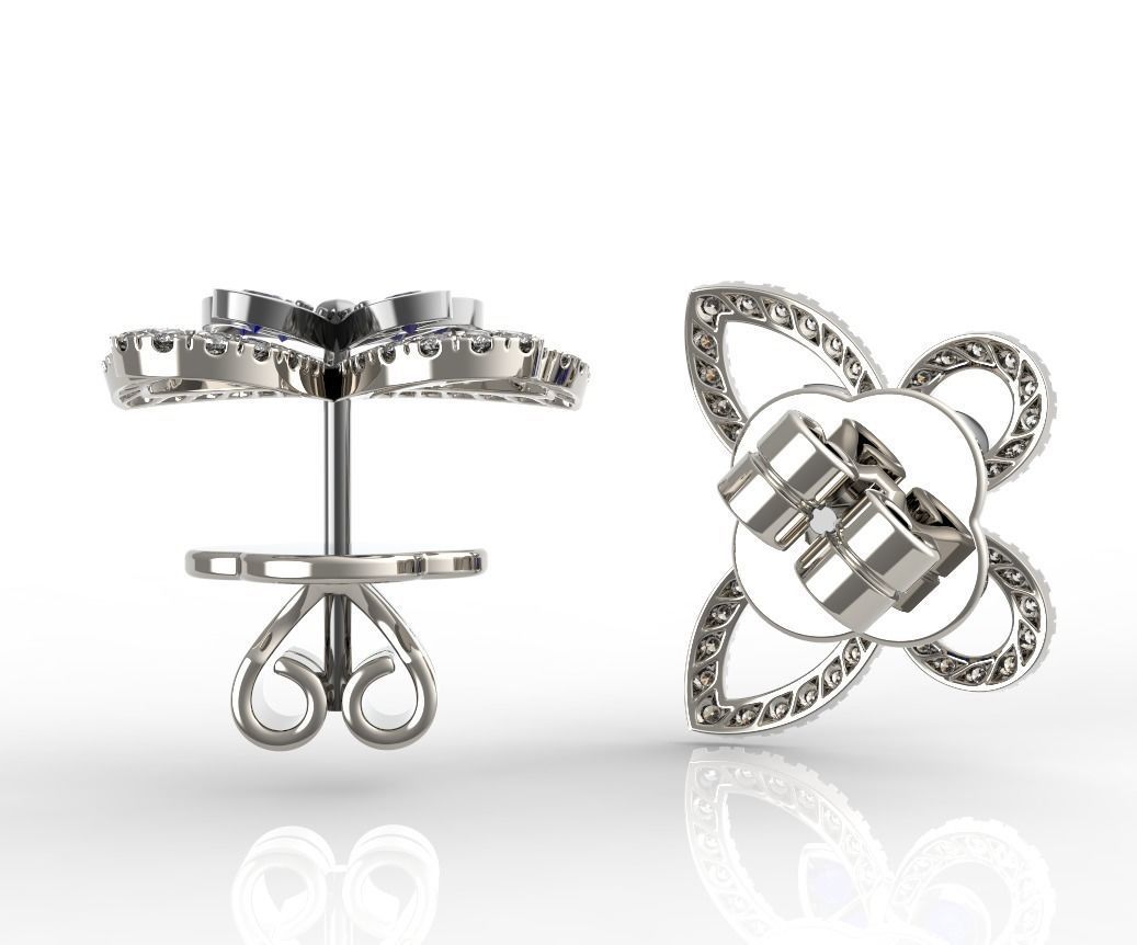 Butterfly Earring Studs  3D print model_11