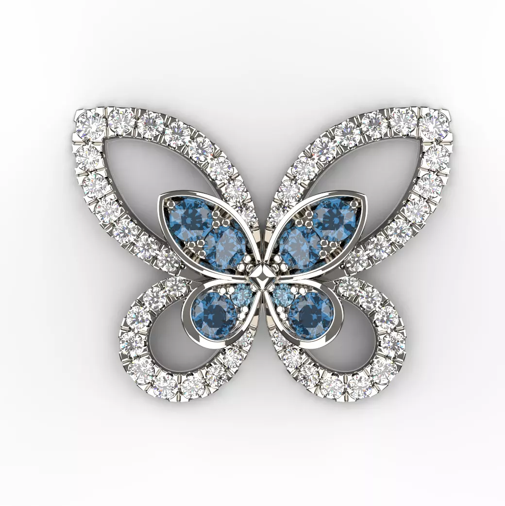 Butterfly Earring Studs  3D print model_0