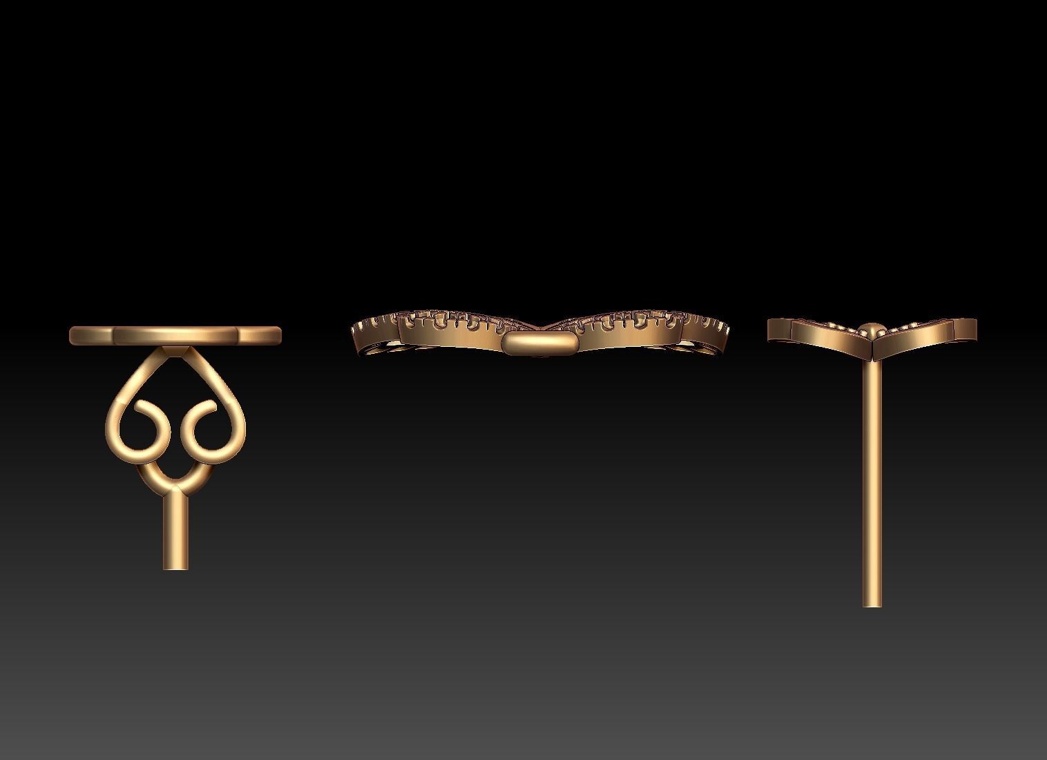 Butterfly Earring Studs  3D print model_13