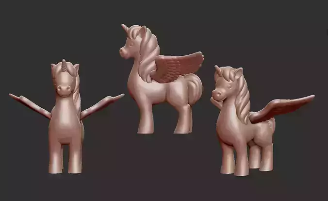 Unicorn toy horse with wings
