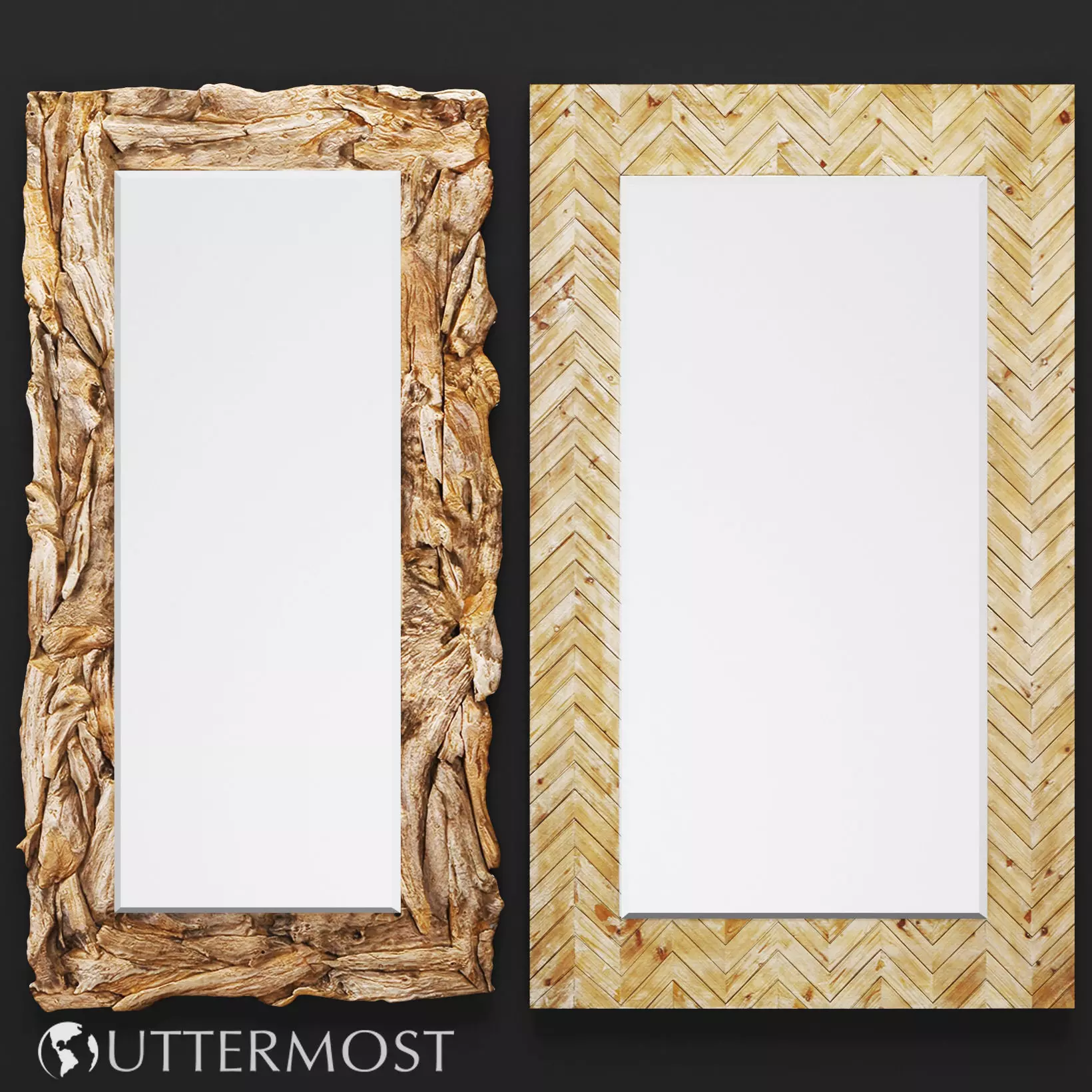 Mirror Uttermost Teak Root Natural Demetria 3D 3D model