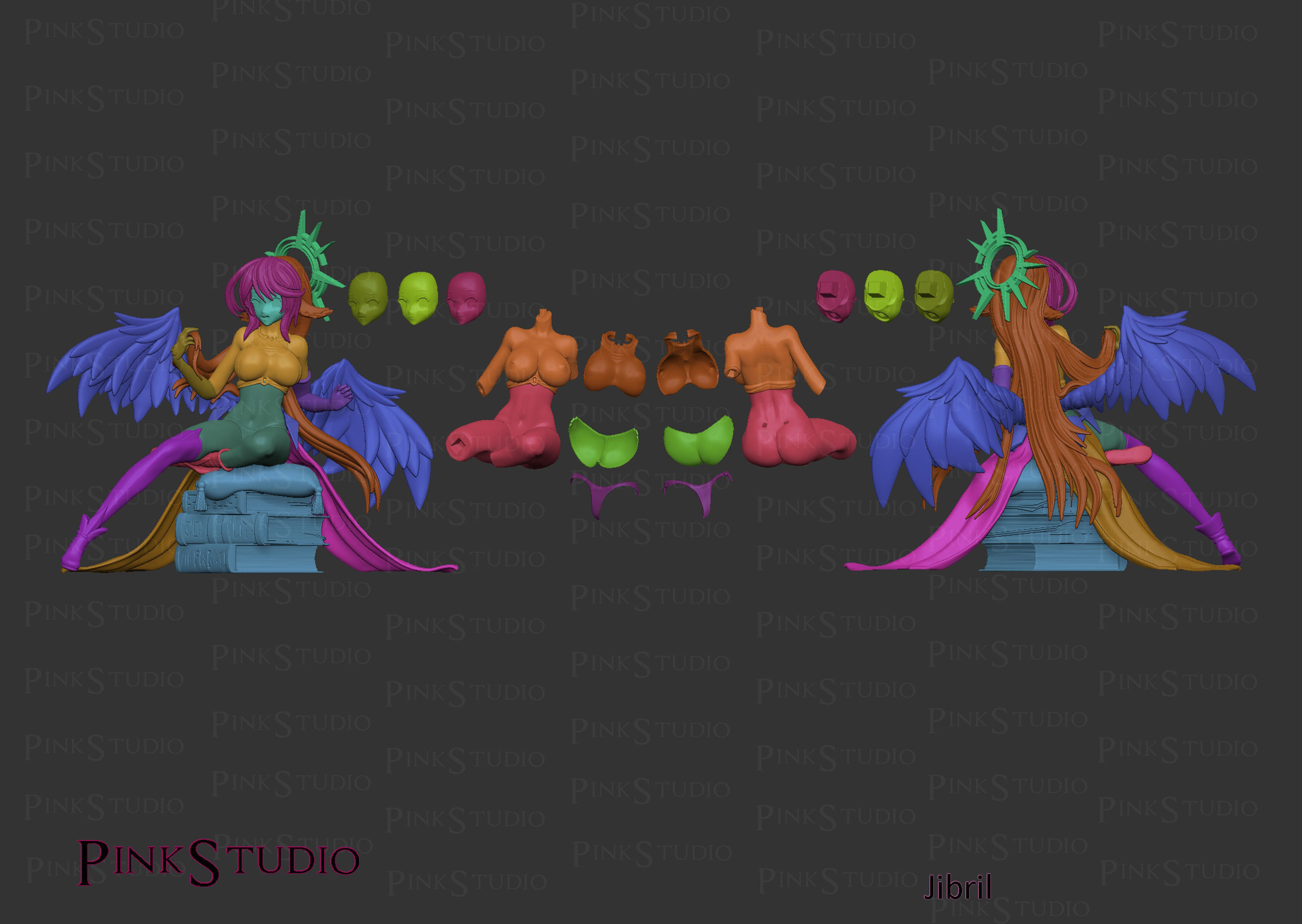 No Game No Life - Jibril 3D print model_10