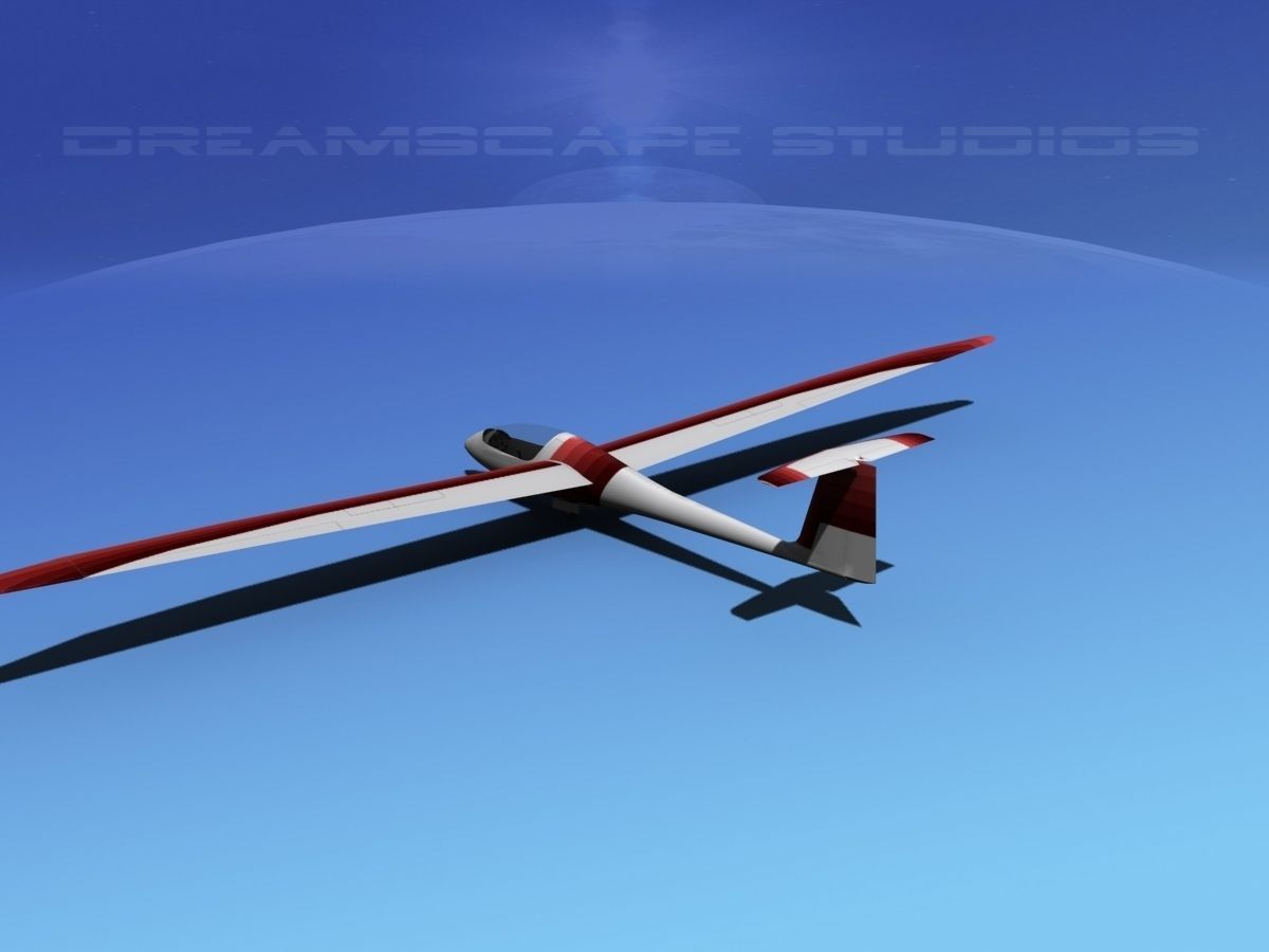 Venture Sailplane Low-poly 3D model_5