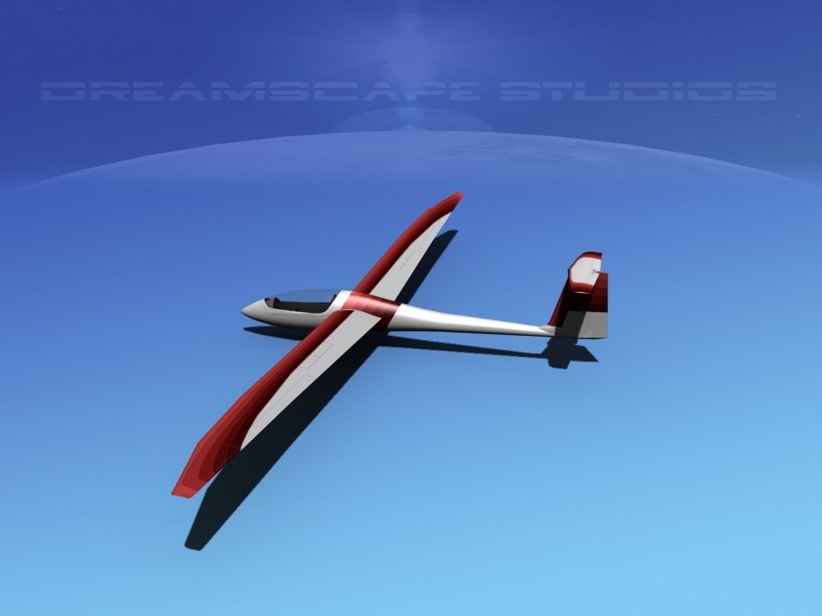Venture Sailplane Low-poly 3D model_6