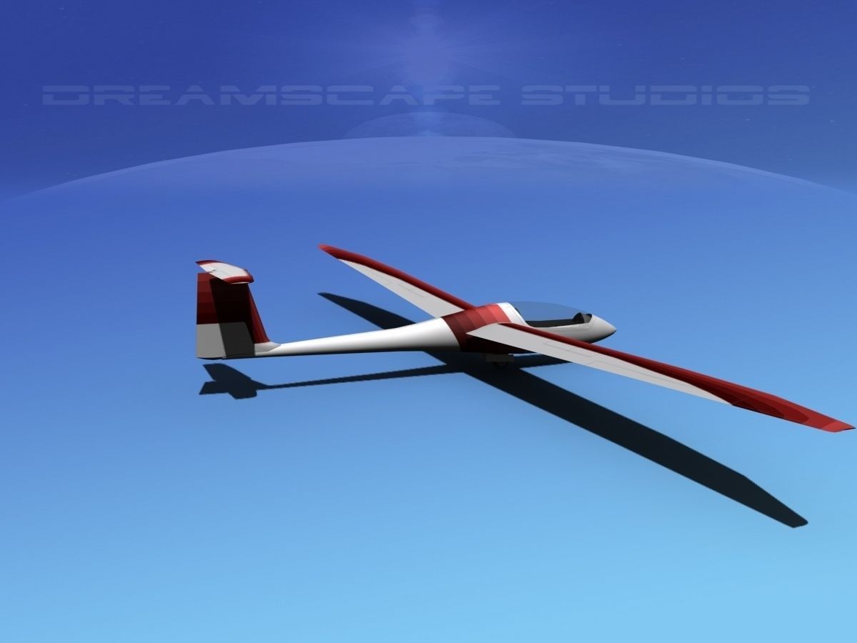 Venture Sailplane Low-poly 3D model_2