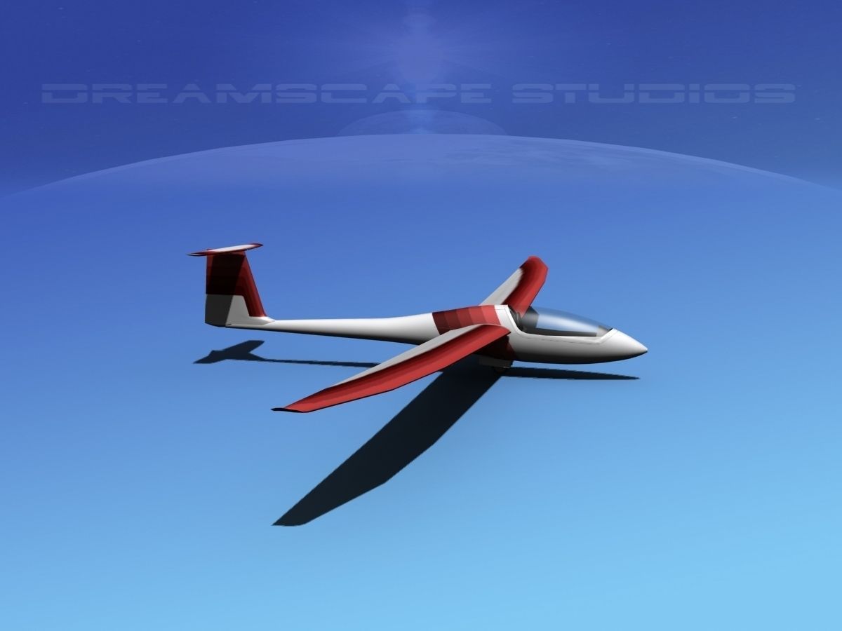 Venture Sailplane Low-poly 3D model_1