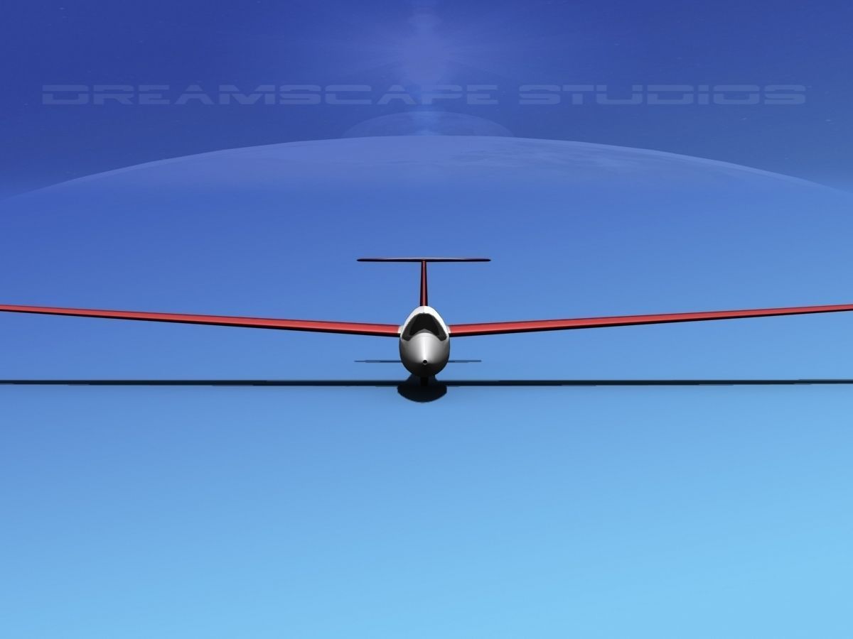 Venture Sailplane Low-poly 3D model_9