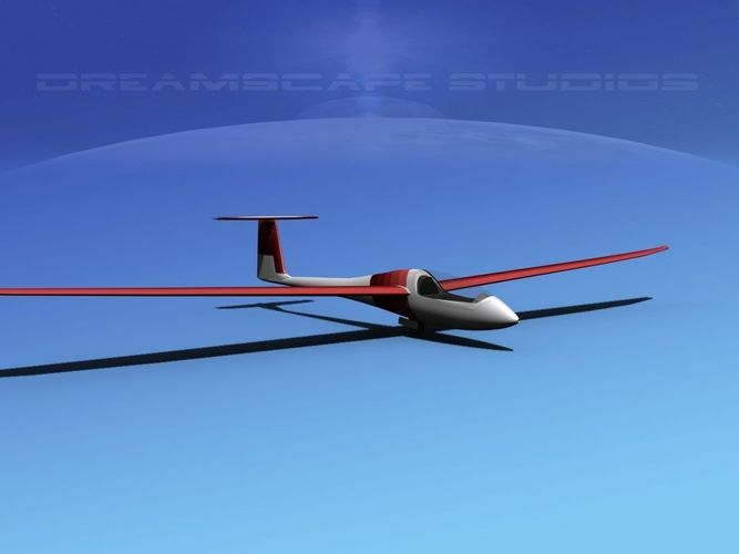 Venture Sailplane Low-poly 3D model