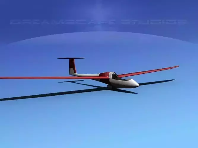 Venture Sailplane Low-poly 3D model