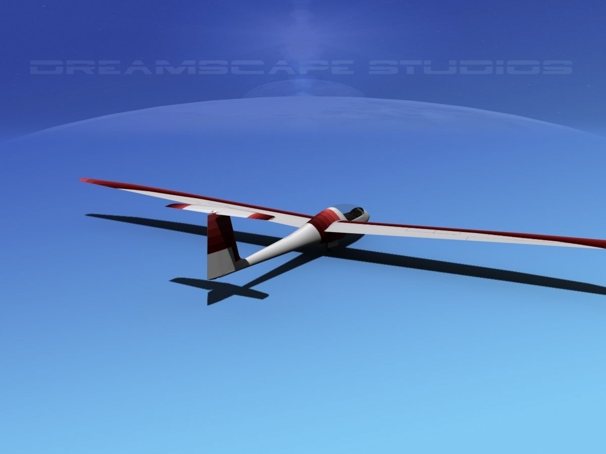Venture Sailplane Low-poly 3D model_3