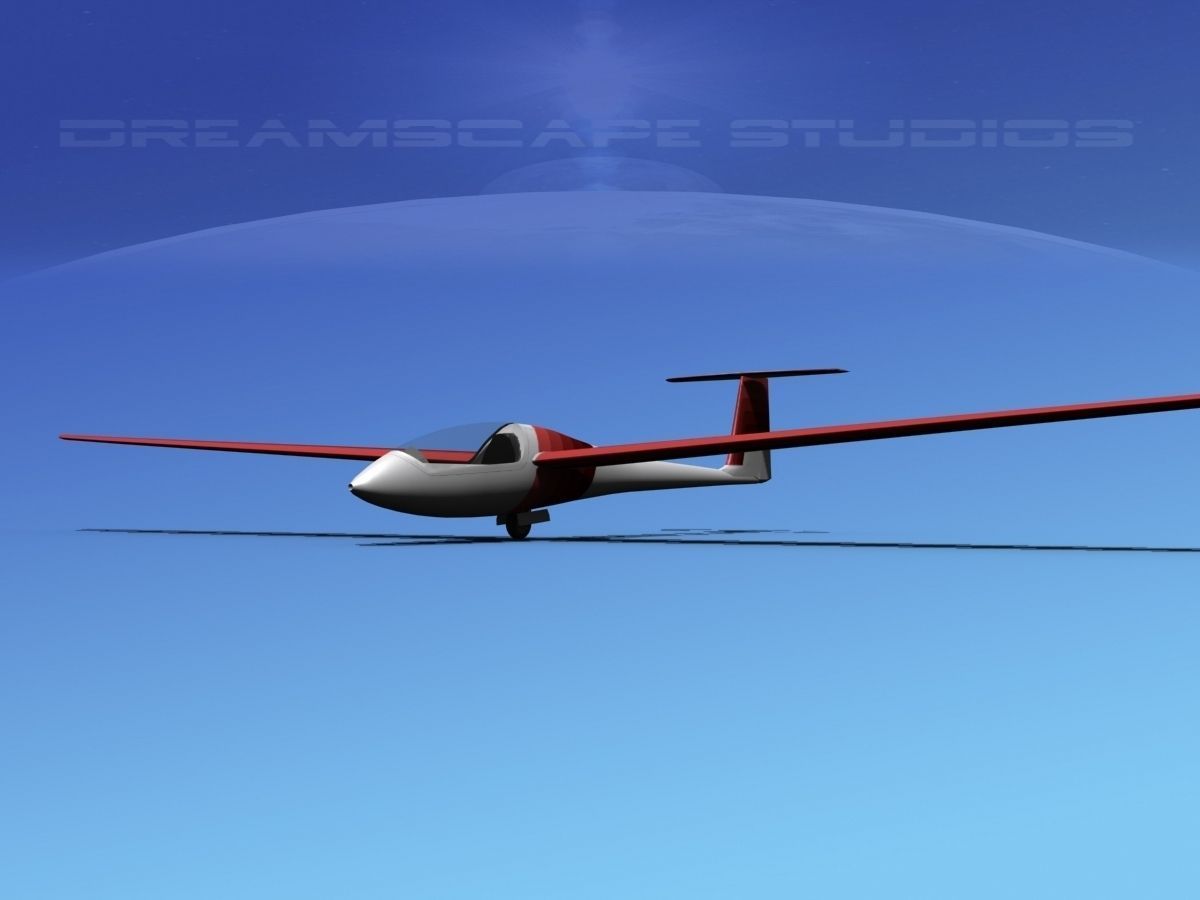 Venture Sailplane Low-poly 3D model_10