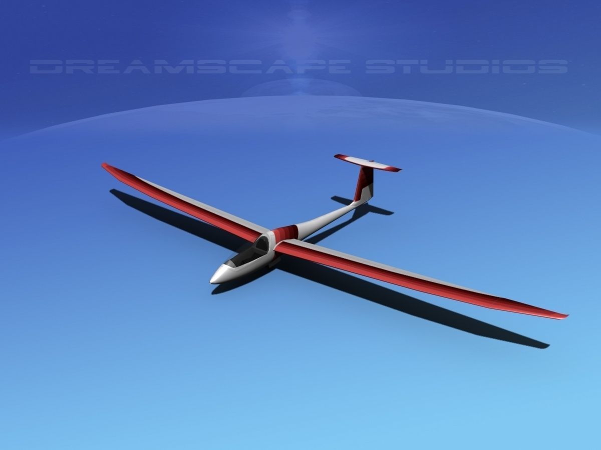 Venture Sailplane Low-poly 3D model_8