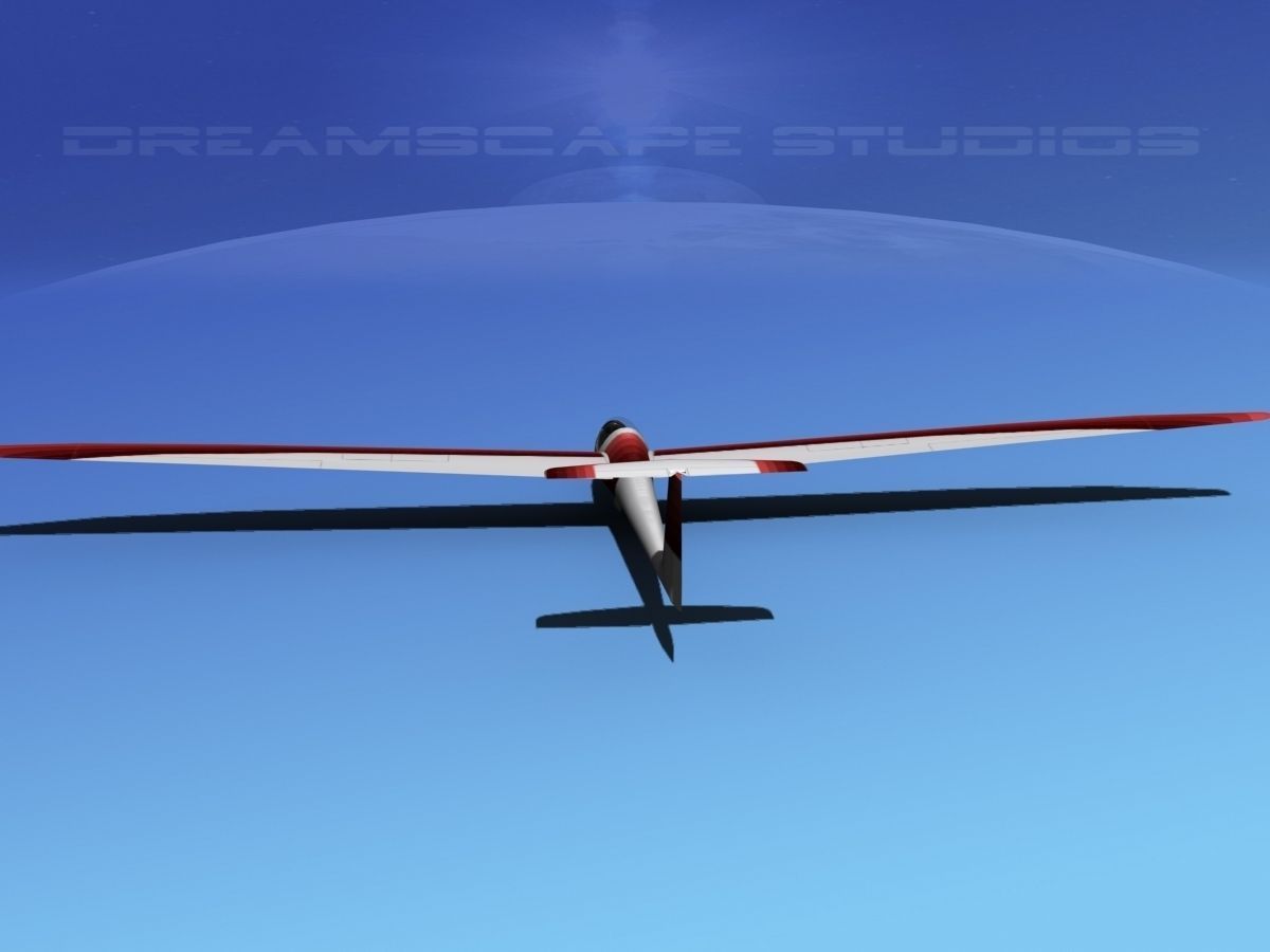 Venture Sailplane Low-poly 3D model_4