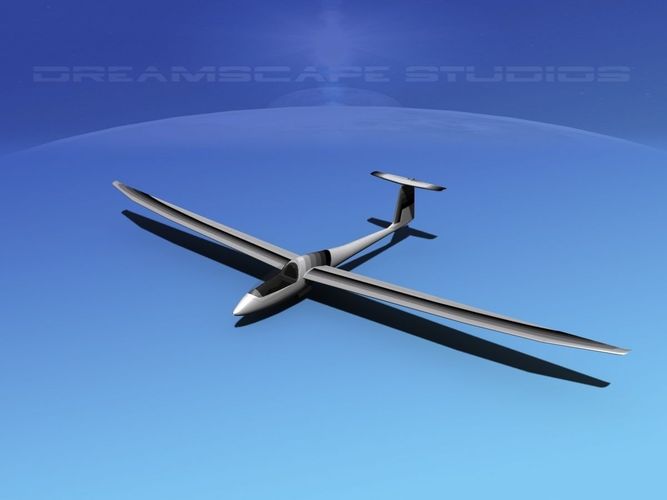 Venture Sailplane Low-poly 3D model