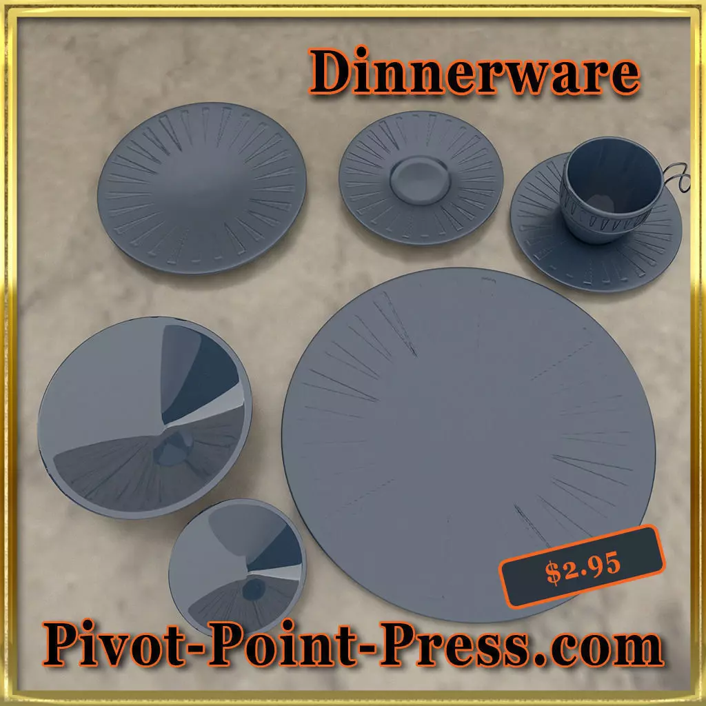 Dinnerware Set - pivot point press com 3D model_0