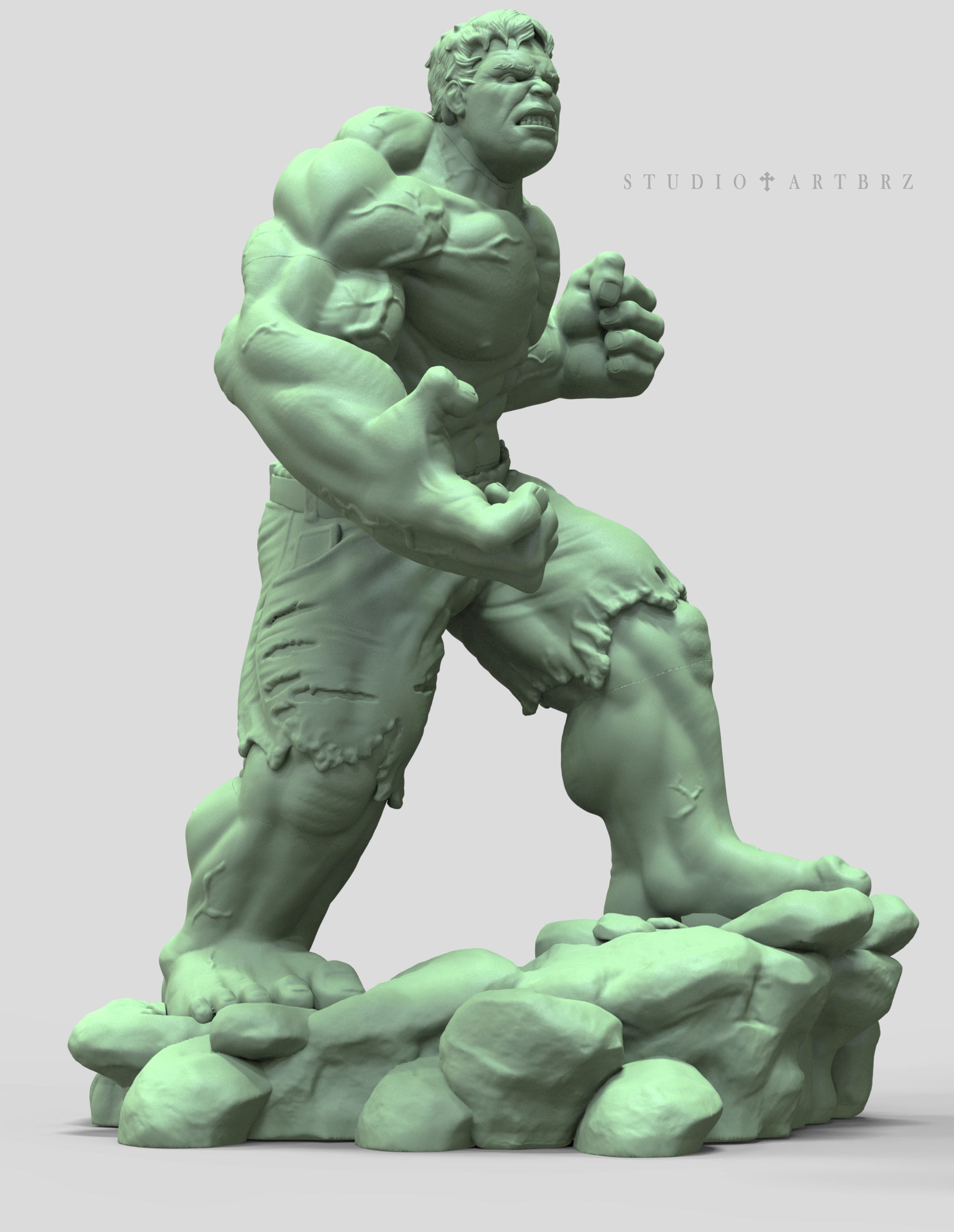 Hulk Smash 3D print model_3