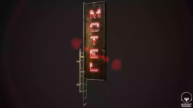 MoTel Neon signs Cyberpunk  Optimized FOr games 