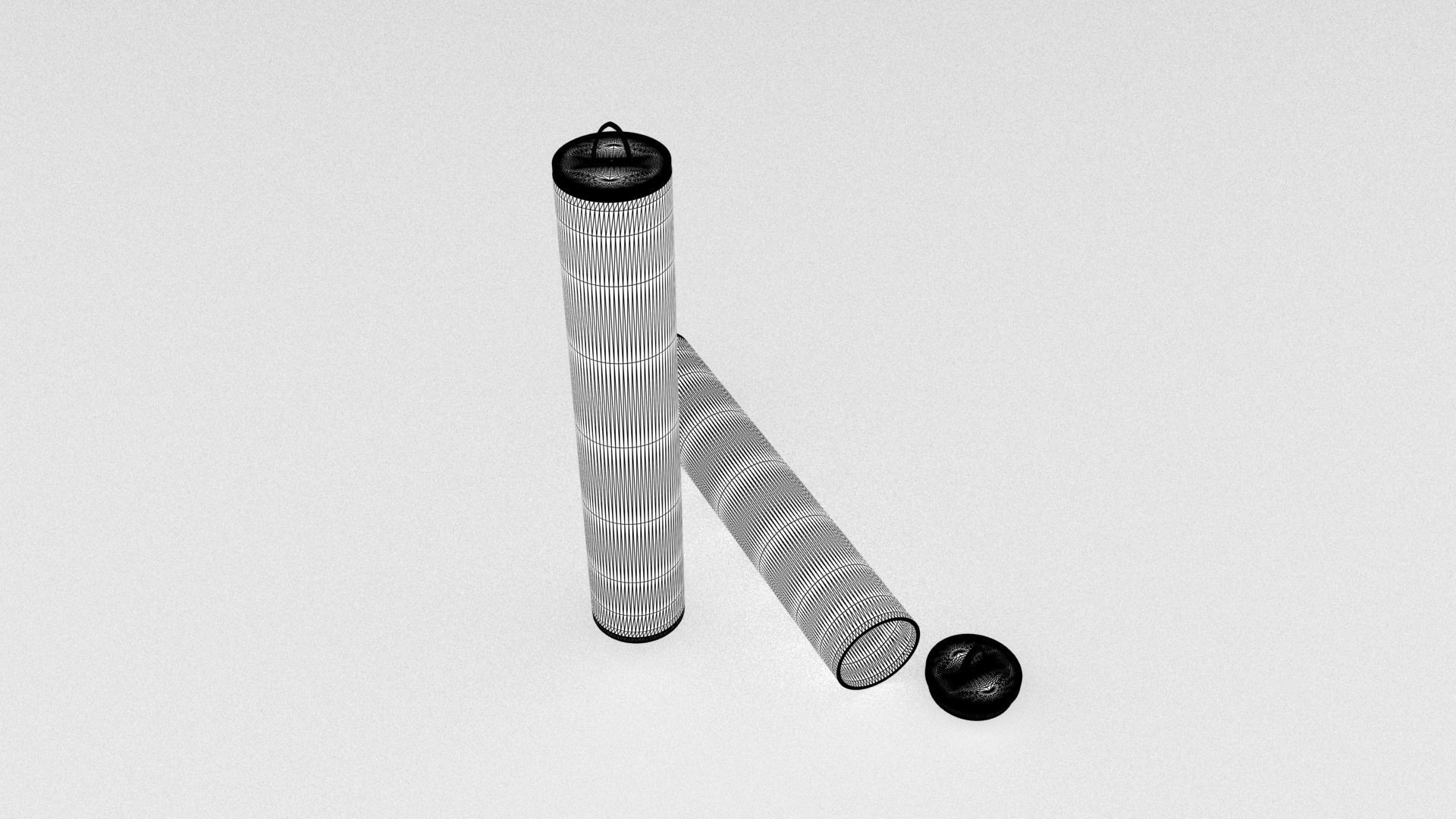 Clear Cylinder Retail Packaging 3D model_11