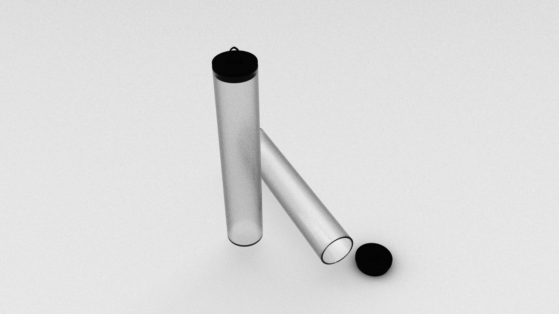Clear Cylinder Retail Packaging 3D model_2