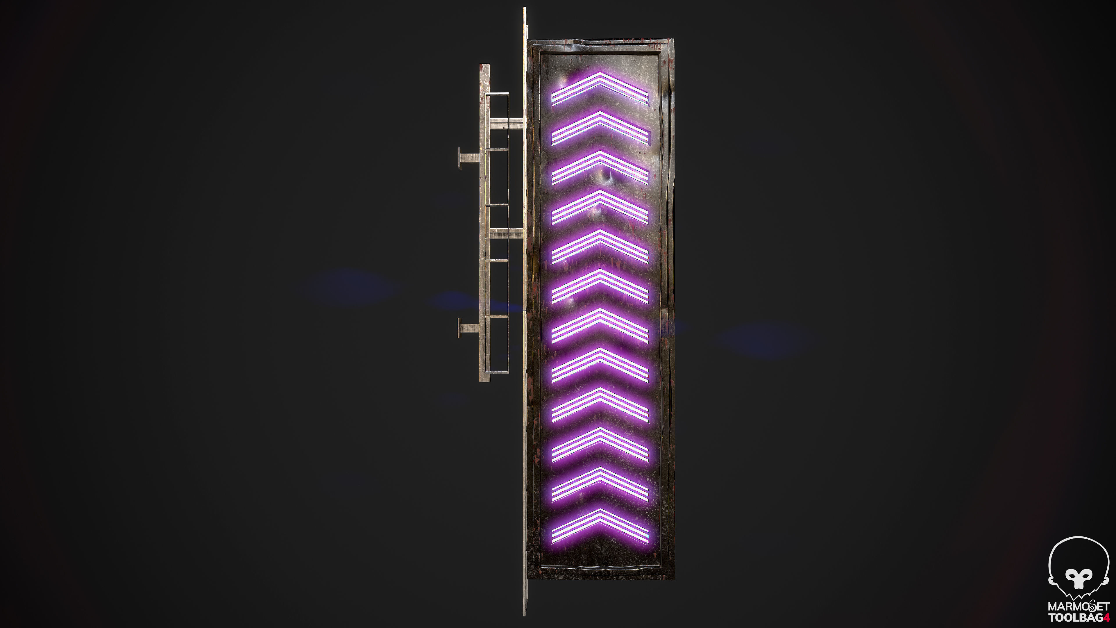 UP Neon signs Cyberpunk  Optimized FOr games  Low-poly 3D model_3