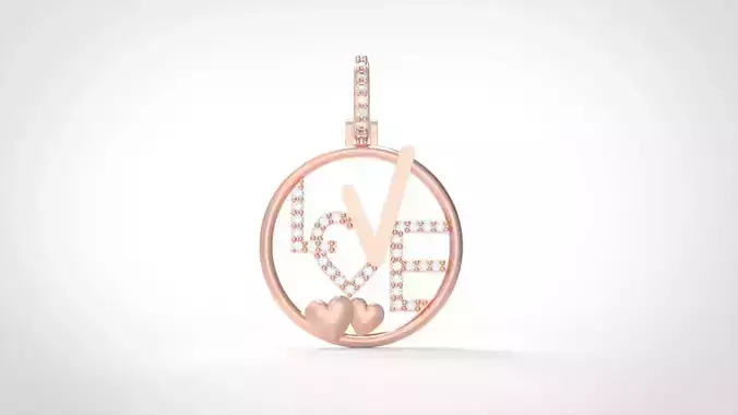 Model 498 Love Diamond Pendant