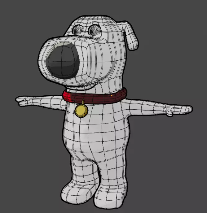 Brian Griffin from Family Guy Free low-poly 3D model_0