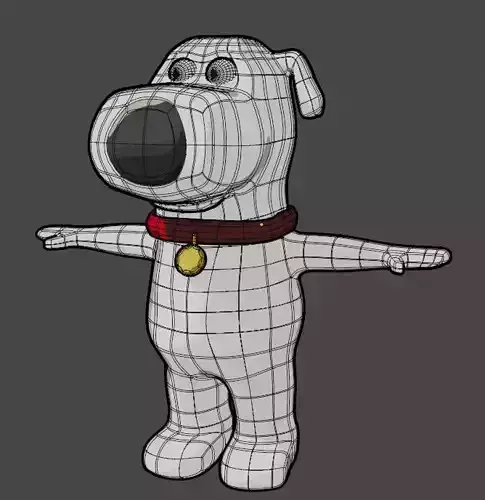 Brian Griffin from Family Guy Free low-poly 3D model Brian Griffin from Family Guy Free low-poly 3D model