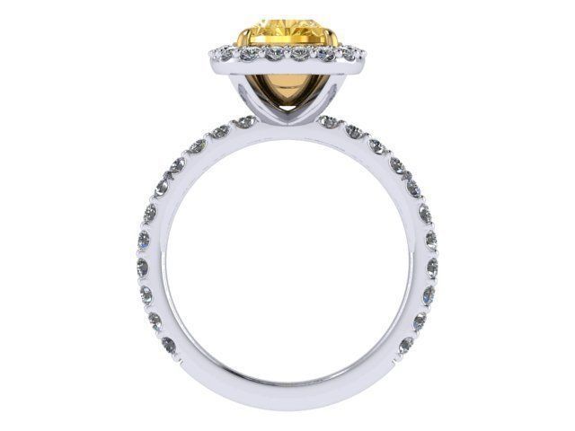 Yellow Diamond Solitaire 3D print model_2