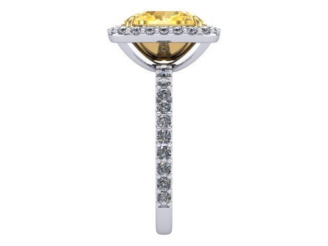 Yellow Diamond Solitaire 3D print model_3