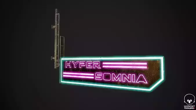 Neon signs Cyberpunk  Optimized FOr games 