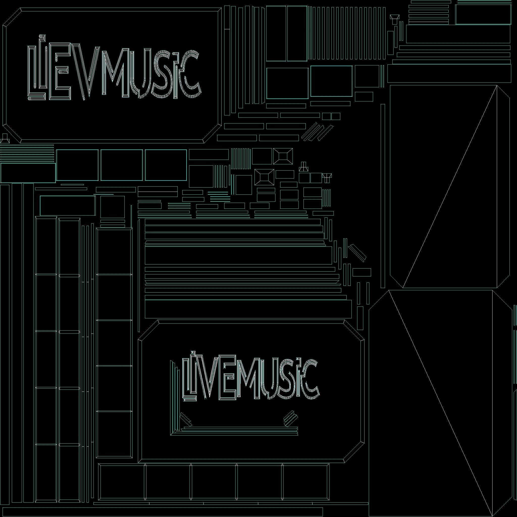 LiveMusic Neon signs Cyberpunk  Optimized FOr games  Low-poly 3D model_6