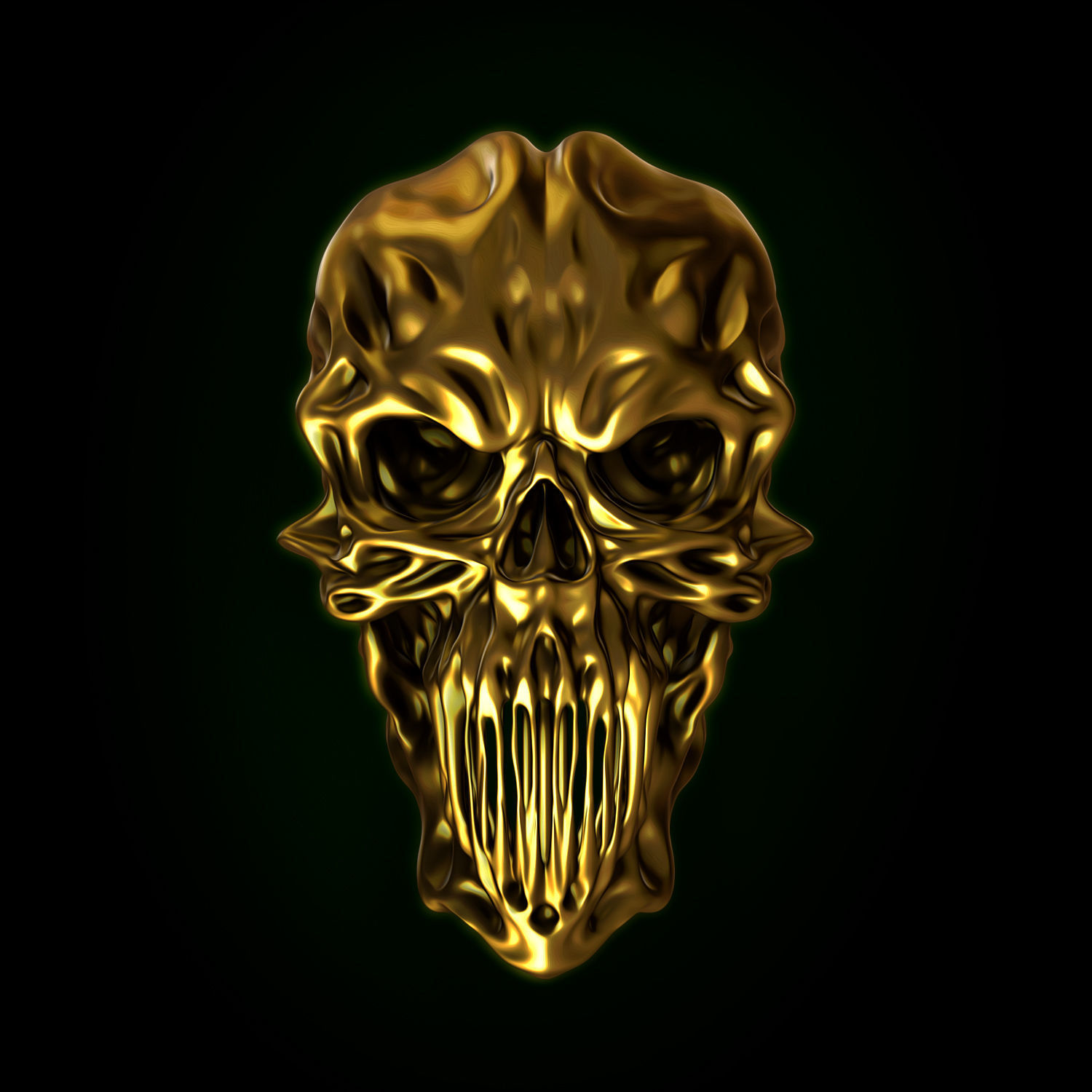 Stylized skulls  3D model_6