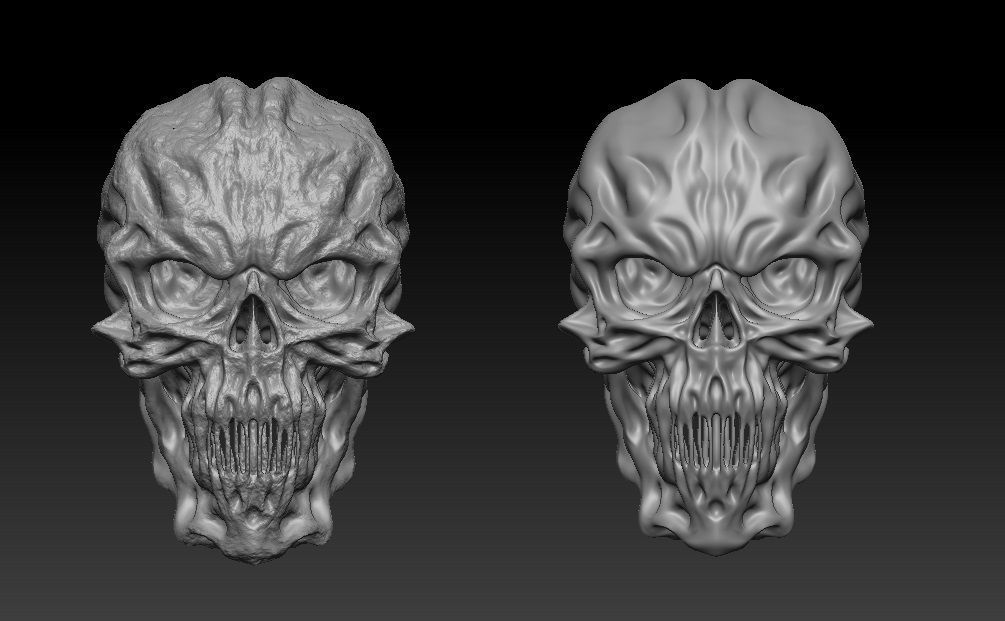 Stylized skulls  3D model_3