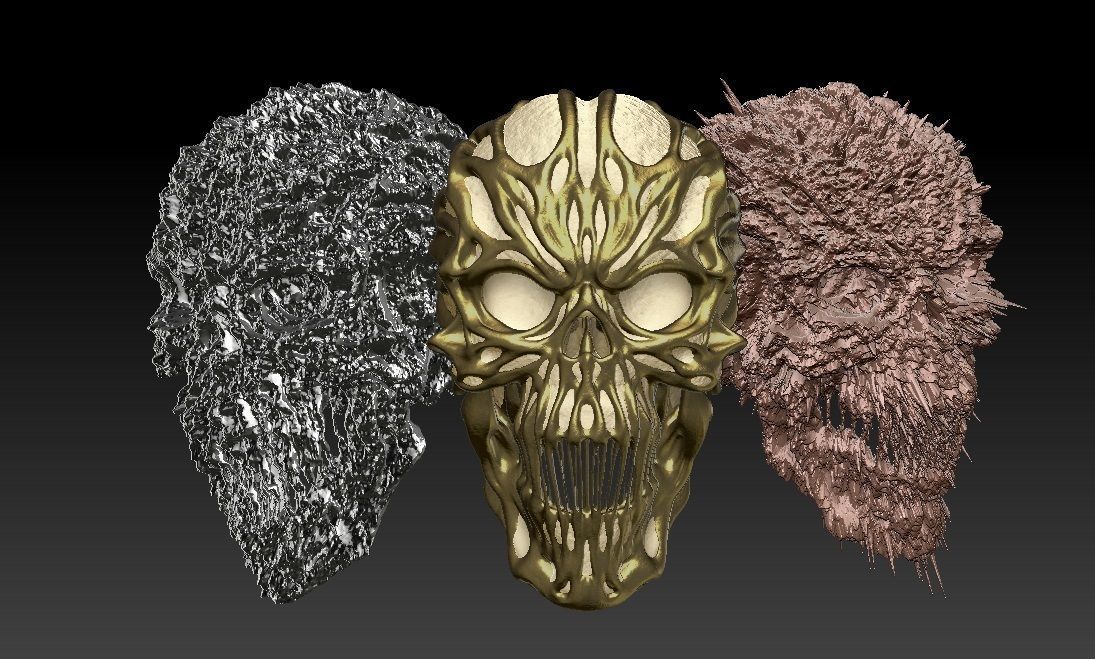 Stylized skulls  3D model_9