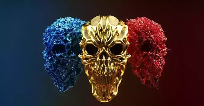 Stylized skulls  3D model