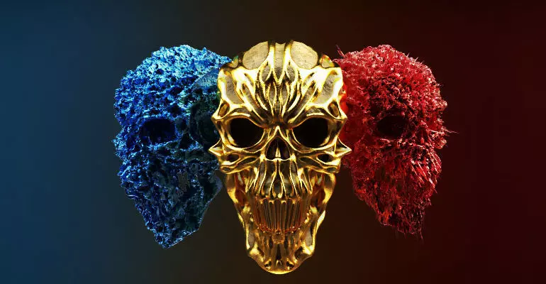 Stylized skulls  3D model_0