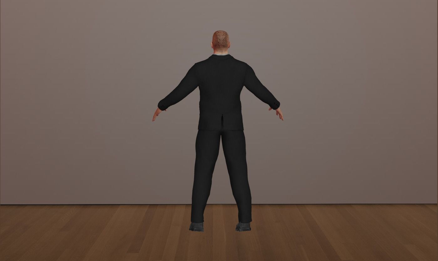 Body Guard - Rigged Character 3D Model Low-poly Low-poly 3D model_2