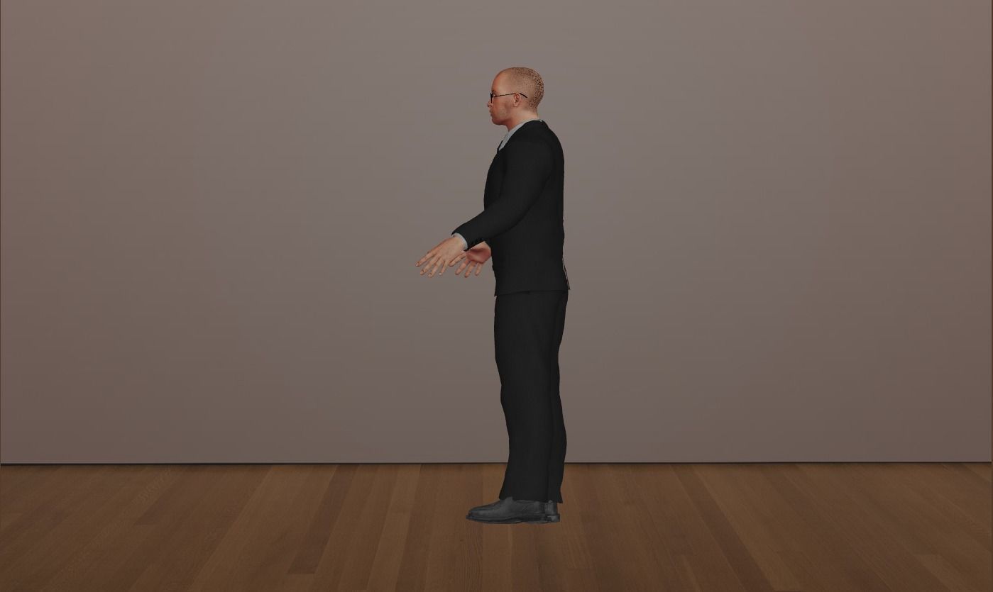 Body Guard - Rigged Character 3D Model Low-poly Low-poly 3D model_3
