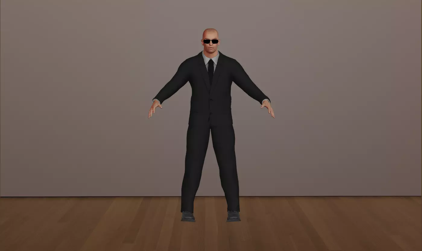Body Guard - Rigged Character 3D Model Low-poly Low-poly 3D model_0