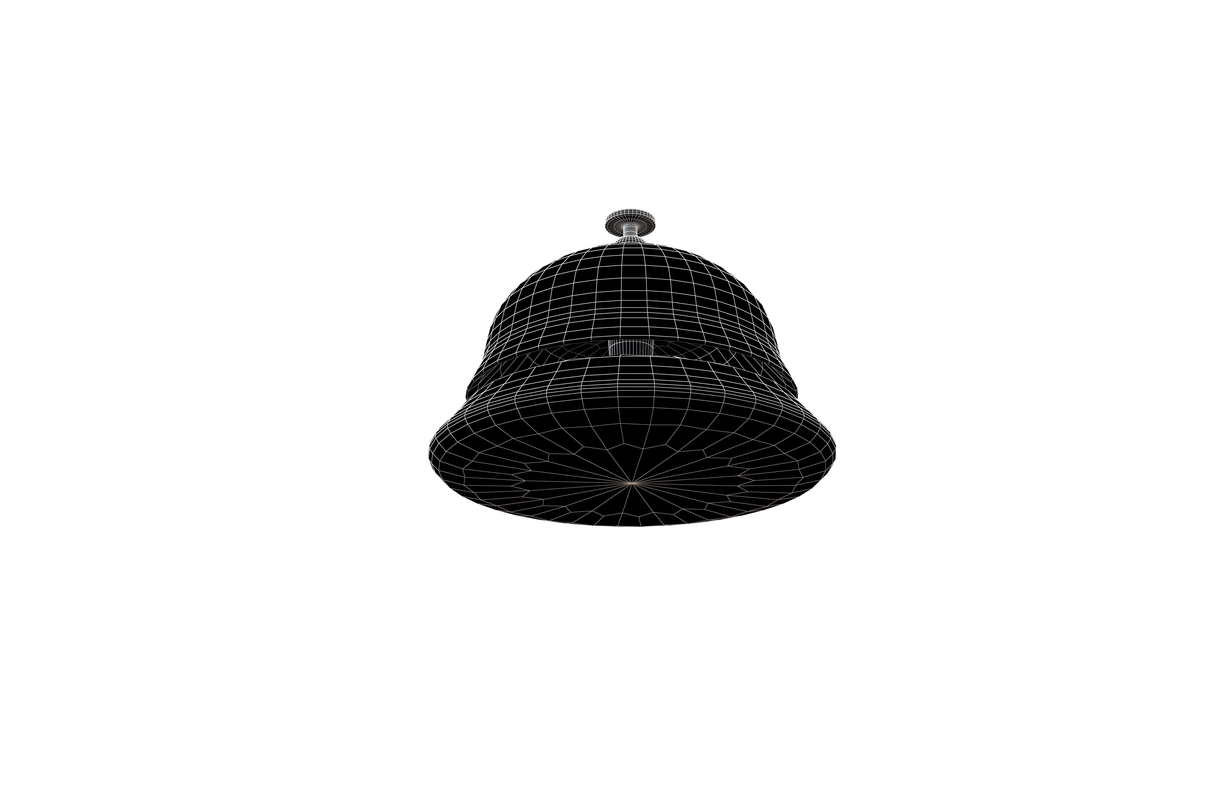 Desk Bell v1 001 Low-poly 3D model_6