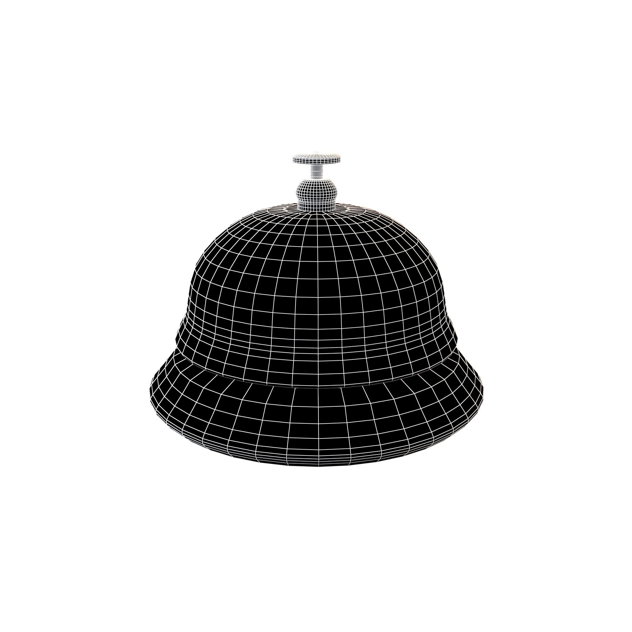 Desk Bell v1 001 Low-poly 3D model_7