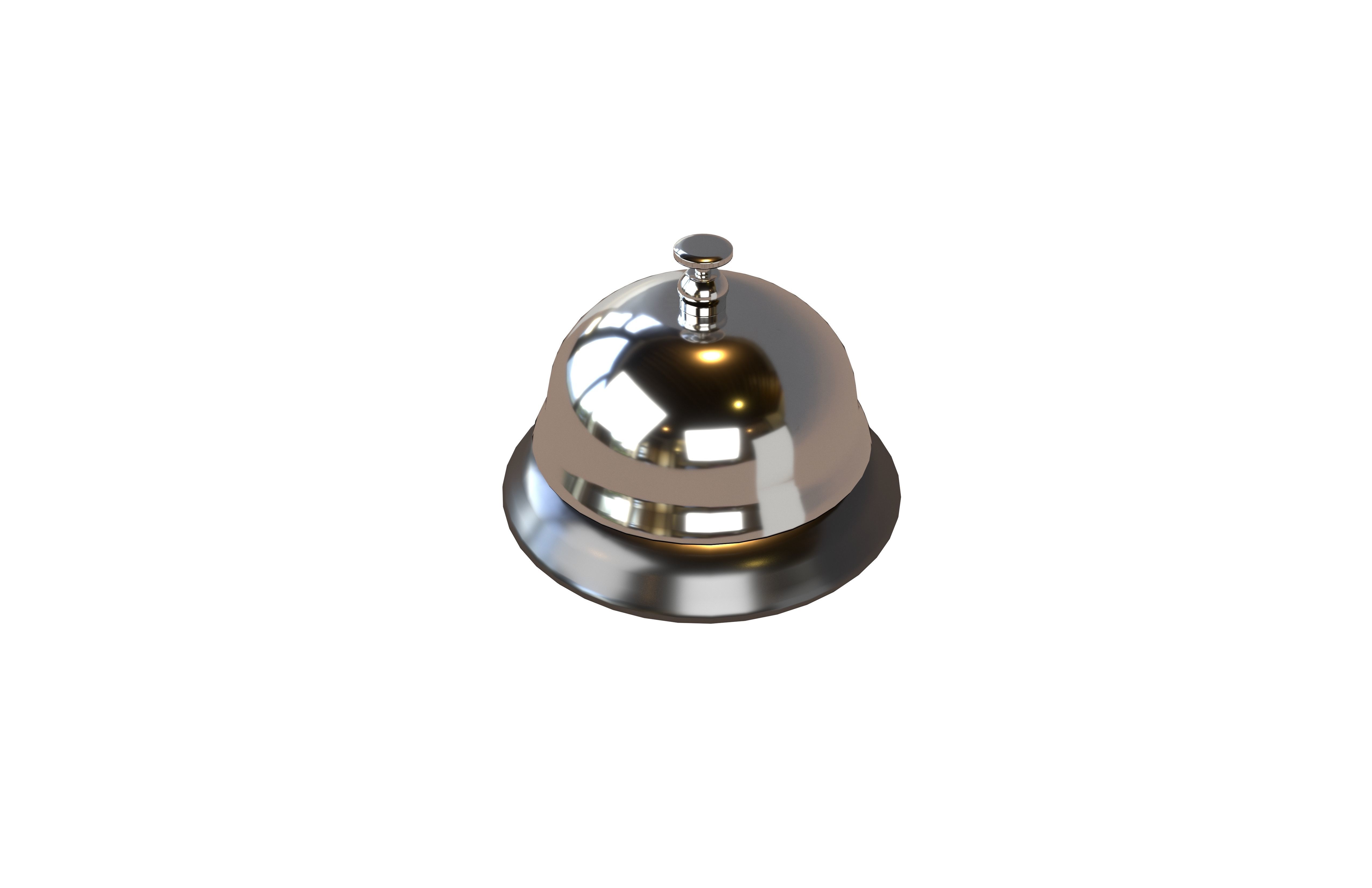 Desk Bell v1 001 Low-poly 3D model_3