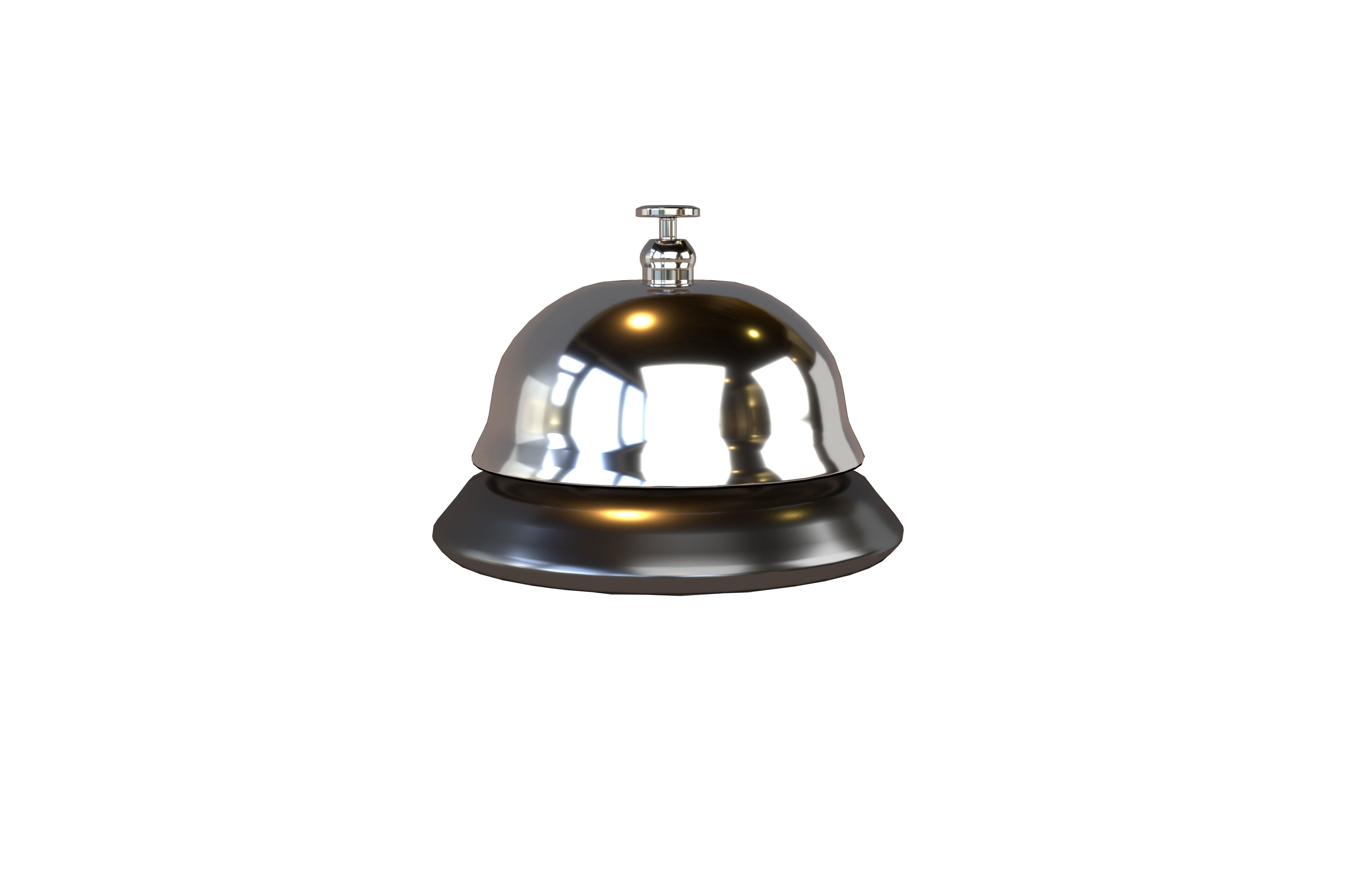 Desk Bell v1 001 Low-poly 3D model_2