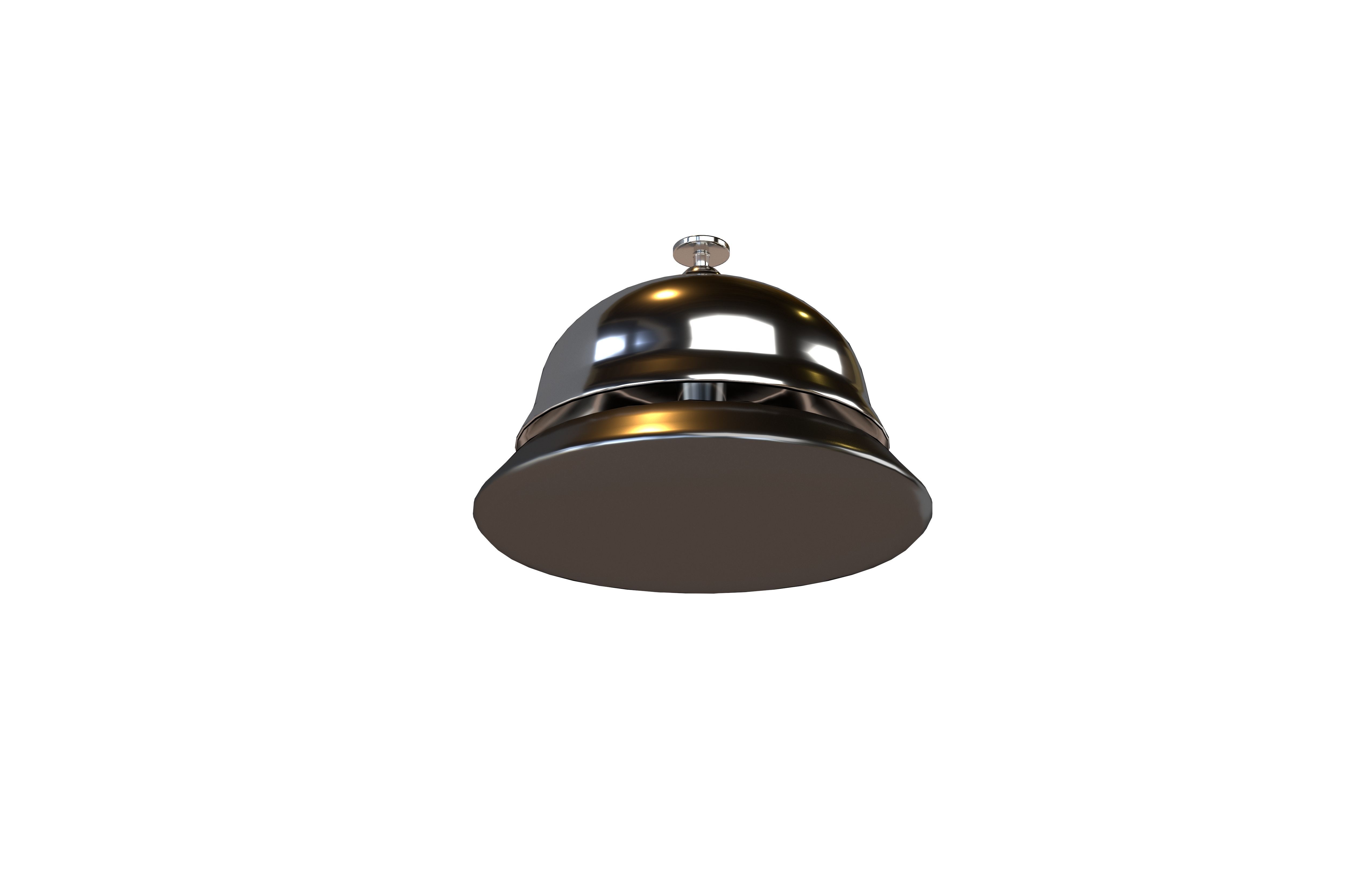 Desk Bell v1 001 Low-poly 3D model_4