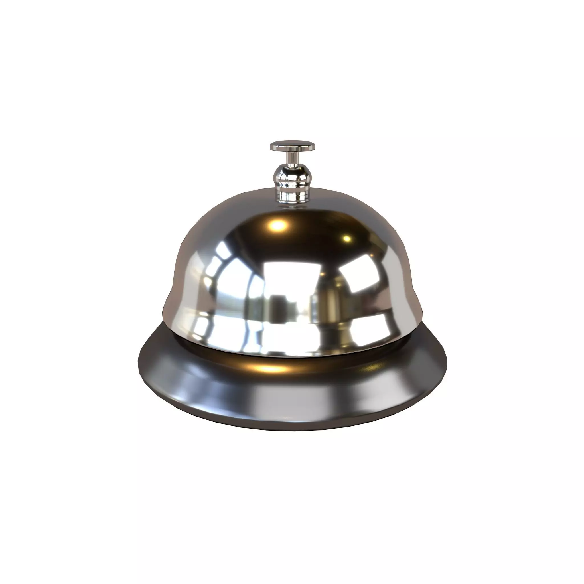 Desk Bell v1 001 Low-poly 3D model_0