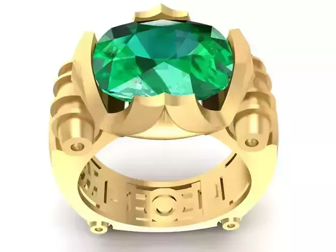 luxury EU cushion diamond men ring 2962